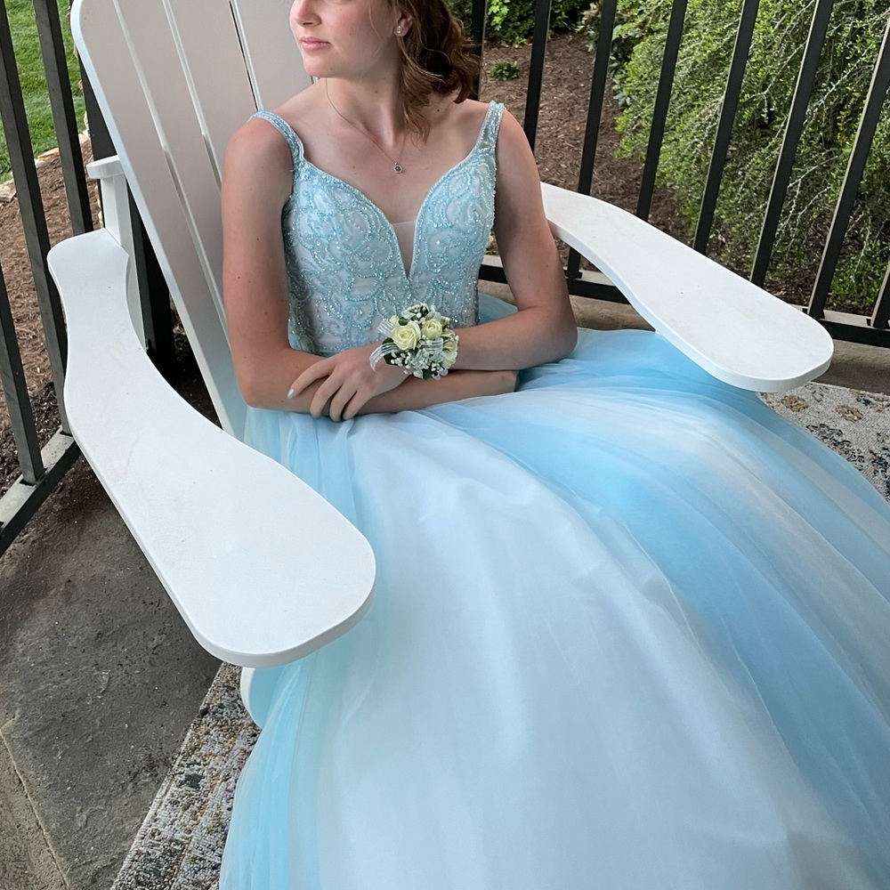 Nina Canacci Light Blue Lace Dress